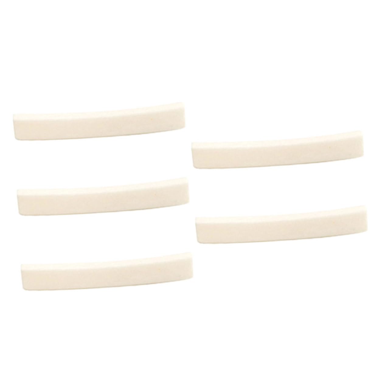 Yardwe 5pcs Electric Guitar Bone Nut Blanks for Improved Tone and Sustain Curved Base Guitar Replacement Accessories for and Upgrades