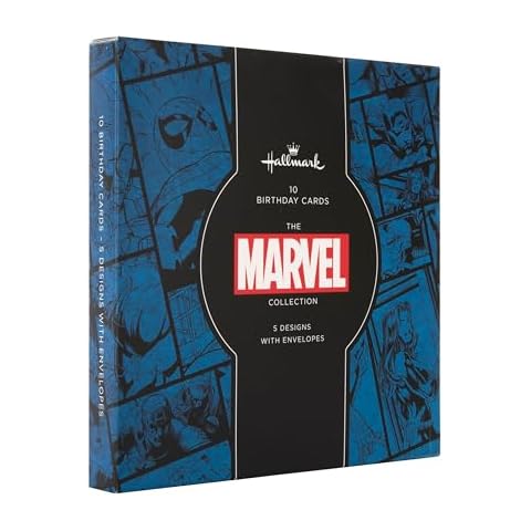Hallmark Marvel Birthday Cards Multipack of 10 Cover