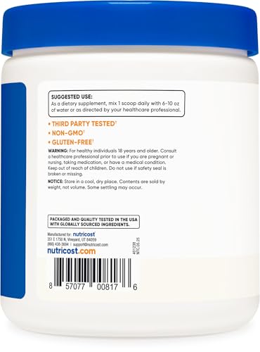 Image of Nutricost Pure L-Citrulline (Base) Powder 250 Grams (Pack of 2)