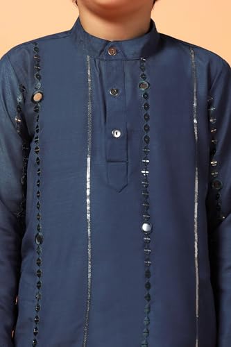 Image of Fashion Dream Boys Cotton Blend Geometric Kurta Payjama Set| Ethnic Set
