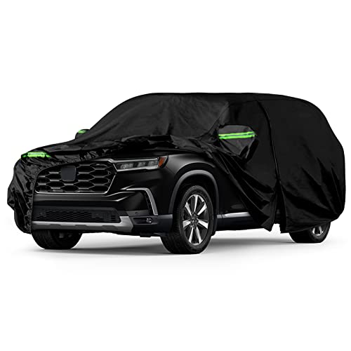 Image of Waterproof Car Cover Compatible with 2002-2025 Honda Pilot, 210T All Weather Car Covers with Inner Cotton for Snow Rain Paint Protection (LX,Sport,EX-L, TrailSport,Touring,Elite)