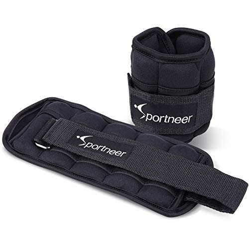 Sportneer Ankle & Wrist Weights Set 2lb, Fully Adjustable Weights Ankle Weight Wrist