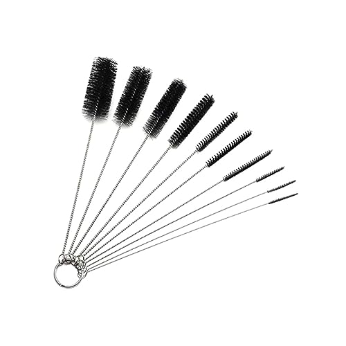 3 Sets 10 Stück Haushaltsreiniger Schmuck-Sets Schmuck-Reinigungsbürste Lange Strohbürste Nylonborsten Reinigungsbürste Für Trinkgläser Strohreiniger-Bürste – Bild 3
