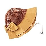 日よけリボンハット イエロー UVカット帽子 日焼け防止 UV 紫外線 夏