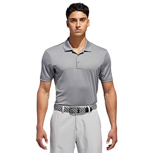 Image of adidas Men's Performance Polo Shirt, Grey, XL