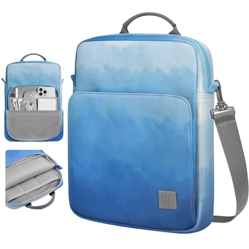 Image of Dadanism 9-11 Inch Tablet Sleeve Bag Carrying Case with Shoulder Strap for iPad (A16) 11 inch, iPad 10th Gen 10.9 inch, iPad Air M4 /Pro M5 11 inch, iPad 9 /8 /7th 10.2 inch, Galaxy Tab A11+ Plus 11 inch, Misty Blue