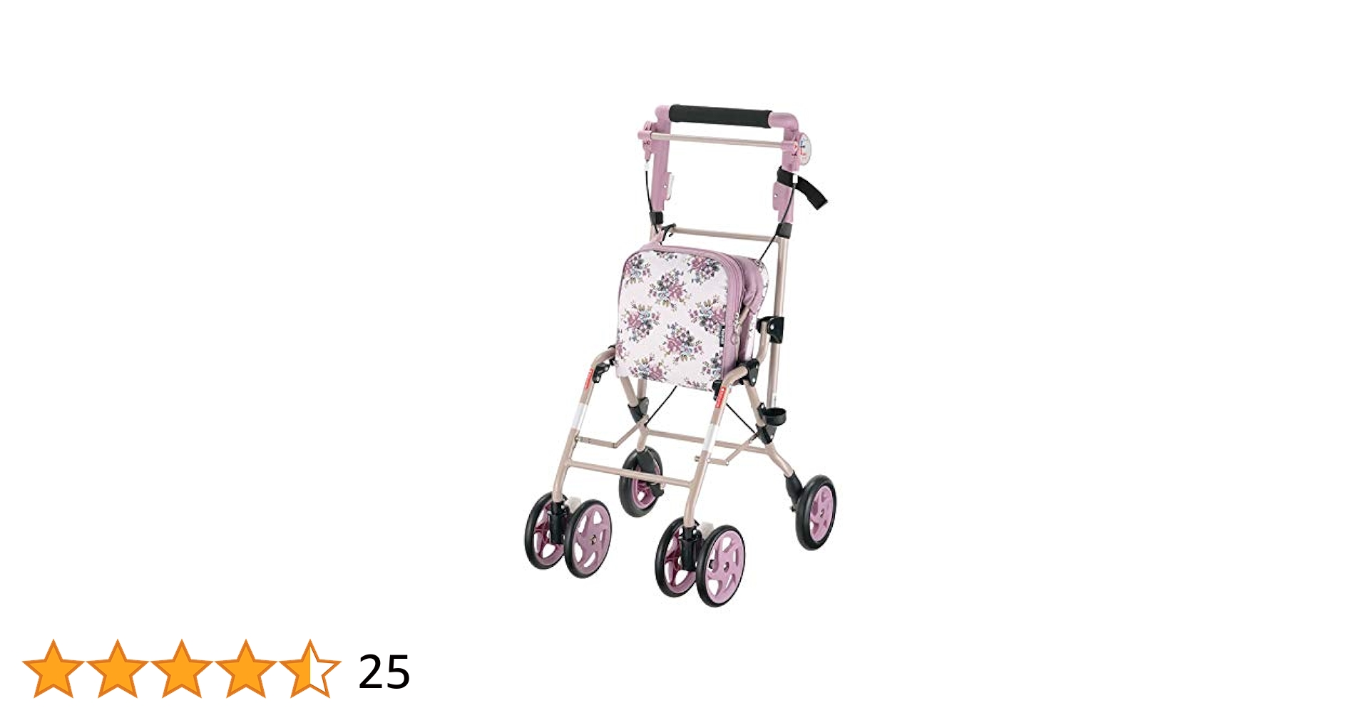 リッチェル アルキュート CP-G シルバーカー 花柄ピンクシルバーカー アルキュート CP-G フラワー シルバーカー ｜ シルバーカー