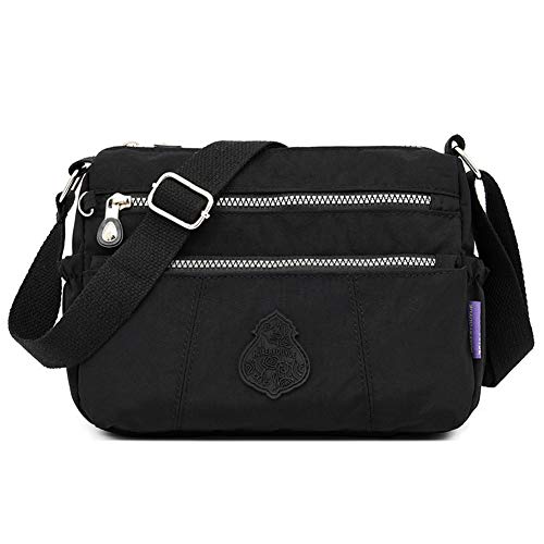 MINTEGRA Shoulder Bag for Women Waterproof Crossbody Purses Lightweight Nylon Work Travel Purse Messenger Bag
