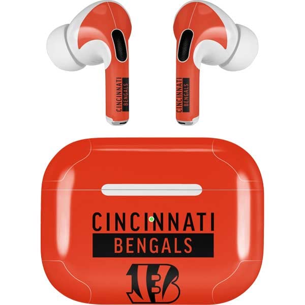 Skinit Decal Audio Skin Compatible with AirPods Pro 2nd Gen - Officially Licensed NFL Cincinnati Bengals Orange Performance Series Design