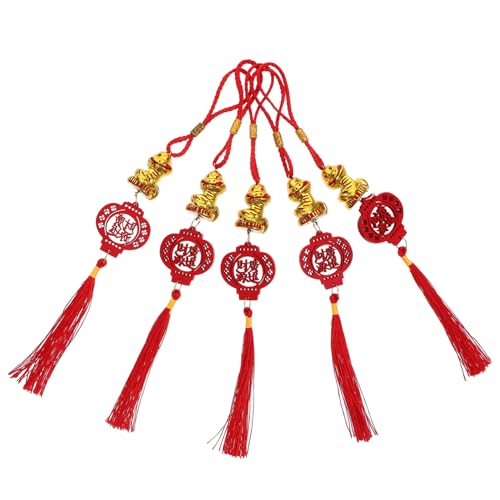 Pendentif serpent année chinoise en ornements de pompon tressé