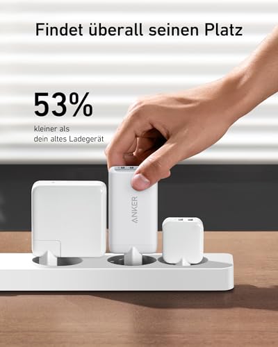Anker Nano 65W USB C Ladegerät, 3-Port PPS Schnellladegerät, iPad Ladegerät – Ansicht 4
