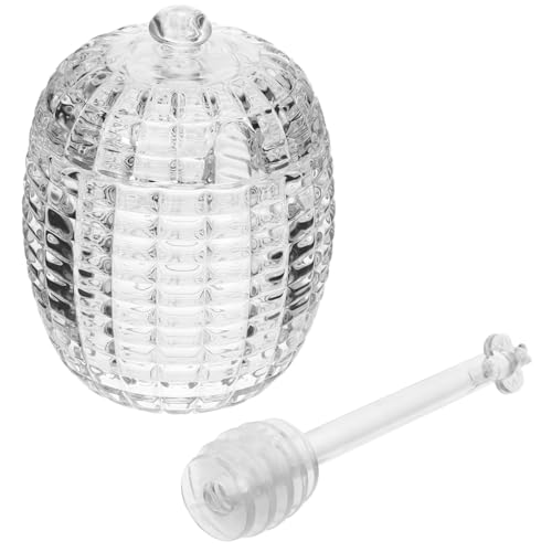 FUNOMOCYA Glass Honey Pot Honey Jar Lids Jam Storage Jar Honey Jar Favors Mini Honey Jars Honey Holder Pot for Home