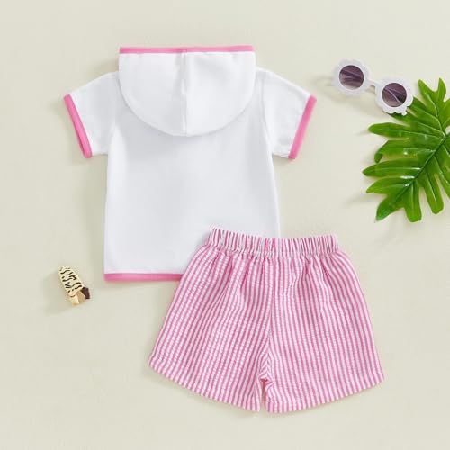 Baby Infant Boys Girls Beach Swim Cover up Shorts Sets 2 Piece Short Sleeve Hooded Zipper Swim Tops and Athletic Pants3