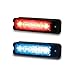 Code 3 MR6 Series, Surface/Flush or Hood Mount, 0.8 Inch Depth, Single Light Head, 12 LED, Dual Color, Red/Blue, Product # MR6MC-RB