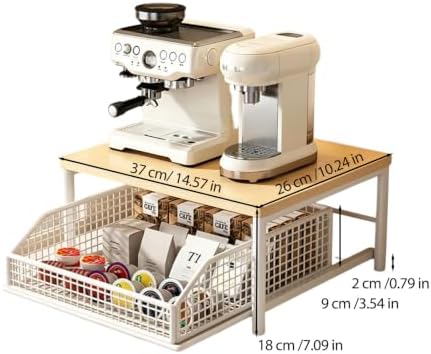 Sakerplus Coffee Pod Holder with Drawers (White) - 1