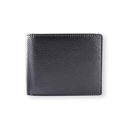 Scrodcat Portefeuille pour homme - Portefeuille horizontal classique à deux volets - 13 porte-cartes - Blocage RFID - Poche pour pièces de monnaie - Avec boîte cadeau (noir), noir/marron, Classique