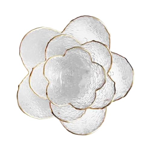 Uxsjakjsd Bandeja de Cristal para Joyas, Elegante Diseño de Flores, con Phnom Penh, Muy Adecuada para Colocar Anillos, Llaves y Bebés