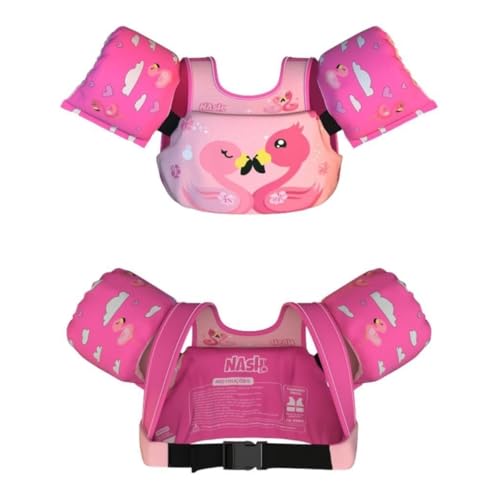Kit Bóias Ajustaveis Tubarão Flamingo Colete Salva Vidas Infantil Piscina Nash