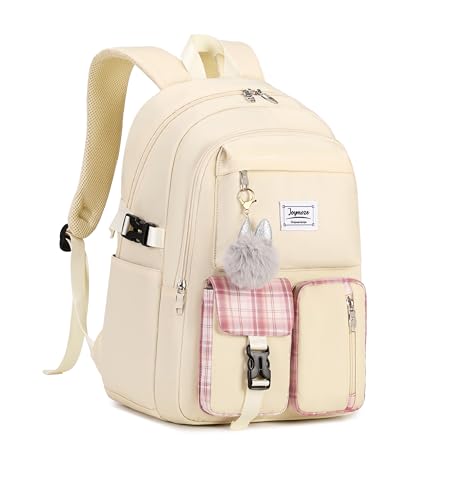 Image of Joymoze Cute Backpack for Girl Teenager Daily Backpack Women Backpack Purse Ivory