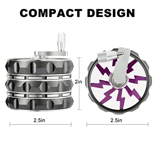 2.5" Grinder Black And Purple #TOP2