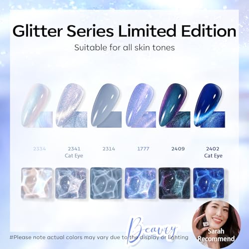 Set de esmaltes en gel Cat Eye 6 piezas con magneto miniatura 4