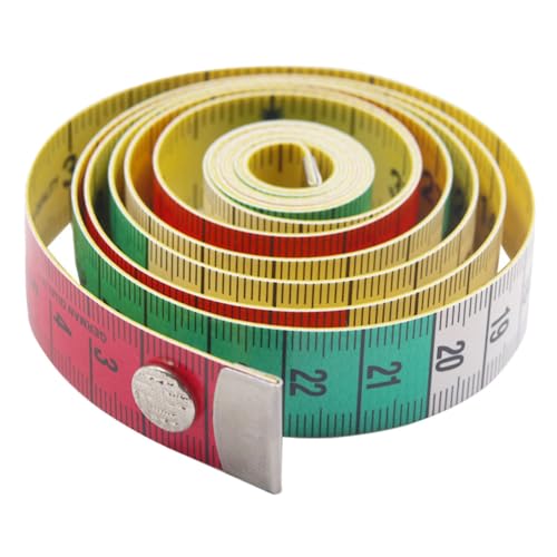Housoutil Snap Tape Measure Double-Sided Retractable Sewing Tape Easy to Use for Tailoring Sewing