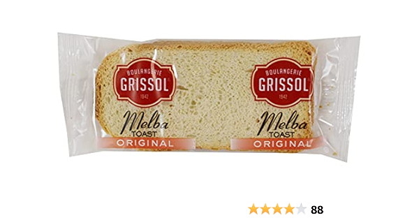 Grissol Original Melba Toast, 40 Individual 2 ... - Amazon.com