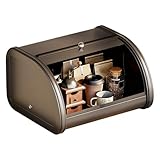 Contenedor de pan | Organizador de condimentos | Organizador de condimentos | para encimera de cocina, estante de despensa, panadería, artículos pequeños, magdalenas, bagels y pan