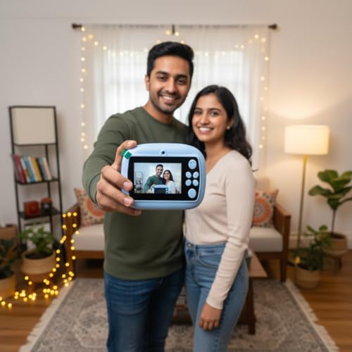 Image of Instant Print Digital Camera for Kids & Adults | Inkless Printing | Dual Camera | 2.4 inch Display | Rechargeable | SD Card Support