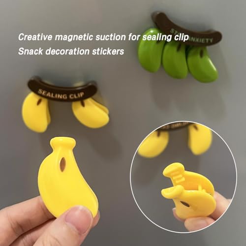 Imanes Decorativos en Forma de Banana Amarilla miniatura 4