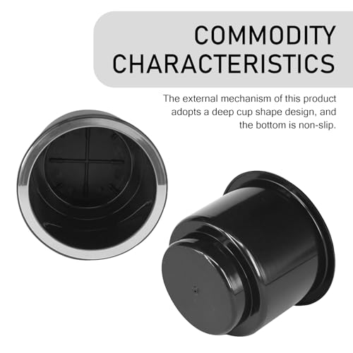 2 insertos portavasos universales para auto plástico negro miniatura 5