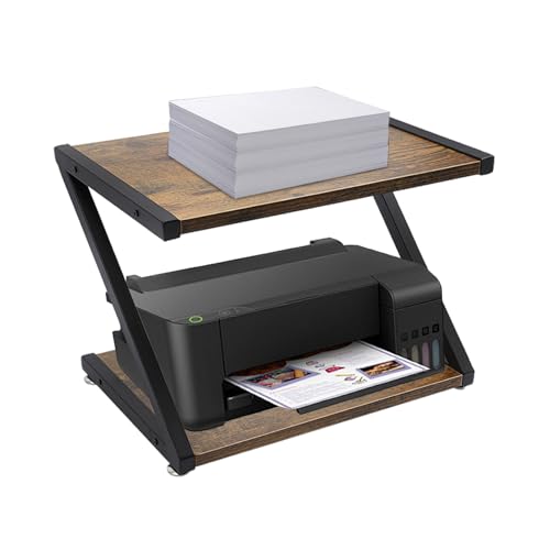 TanjcXliu Soporte de impresora de 2 niveles, soporte de escritorio para impresora, organizador de mesa, oficina, escritorio estante para impresora, para impresoras 3D, máquinas de fax, escáneres,
