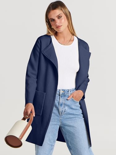 Image of ANRABESS Womens Cardigan Sweater Open Front Knit Long Coatigan Dressy Casual Jacket Coat 2026 Fall Outfits Classy Clothes