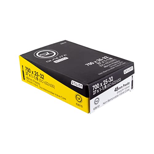 Sunlite Utili-T Presta Valve Bicycle Tubes, 700 x 25-32 / 48mm Valve