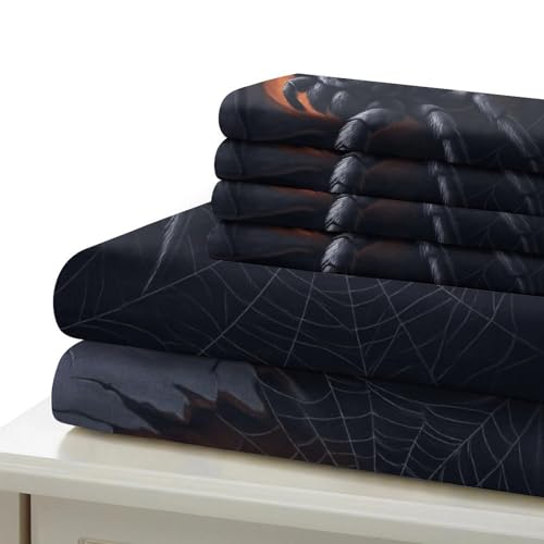 Housse de Couette Crâne Gothique 3D 135x200cm pour Lit Simple - 7