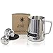 Produktbild Palm Beans Milchaufschäumkrug aus Edelstahl, 53 mm, Espresso-Tamper Set, Kaffeestampfer-Set, perfekt für Espressomaschinen, Milchkrug mit Messskala, Edelstahl-Dampfkrug