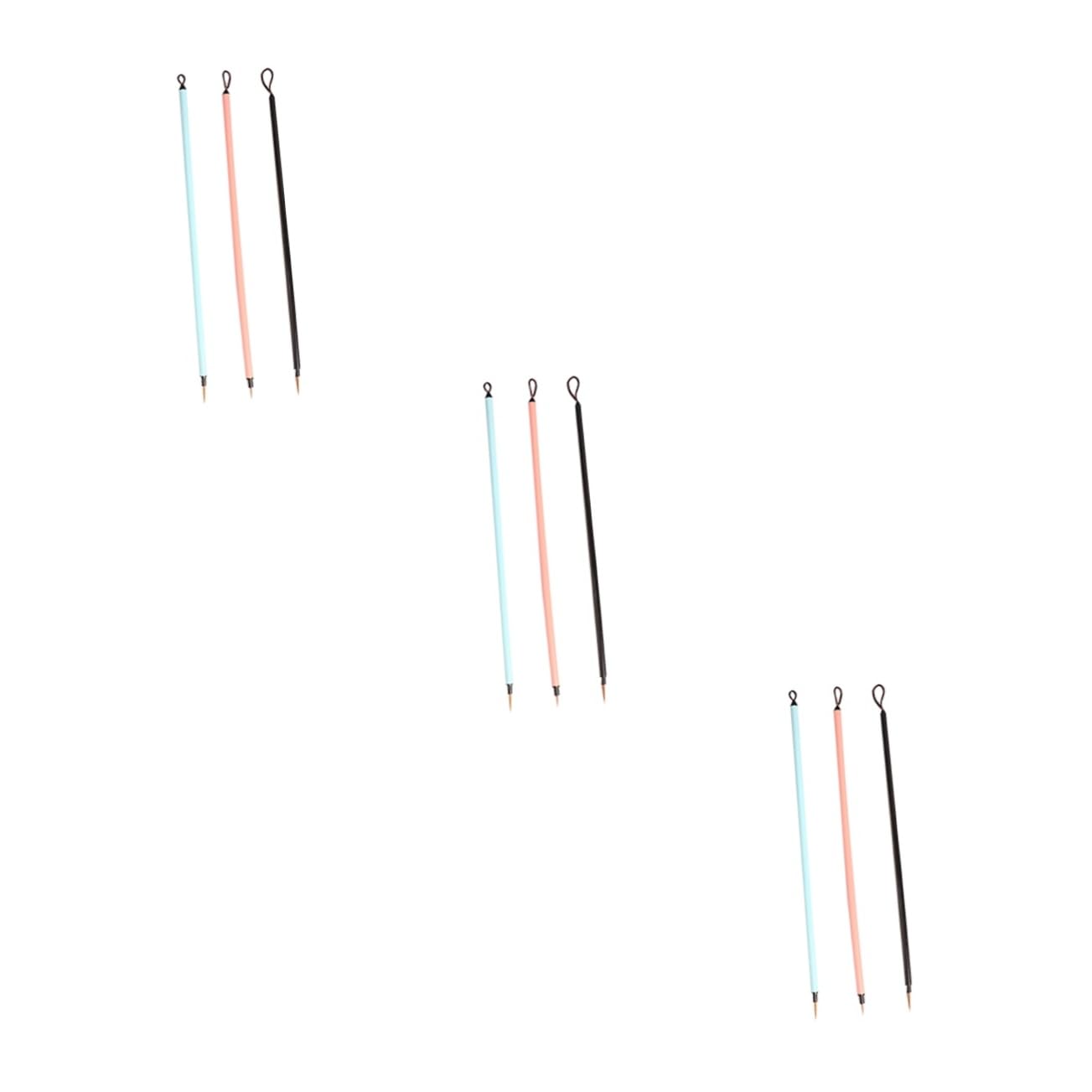 HOMSFOU 3sets Chinese Calligraphy Brush Set Fine Line Painting Brush for Chinese Art Line Art Multi-Function Portable Tip Paint 3pcs*3