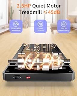 HCOIW Walking Treadmill Pad with Incline - Portable Under Desk Treadmill, Walking Mat Pad with Handle Bar, 2.5HP Low Noise, 2 in 1 Treadmills for Home Office, Remote Control with LED Screen 270LBS