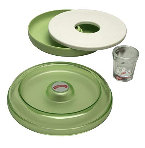Margaritaville AD2000 Salt Rimmer and Lime Serving Set, Green, 4-Piece