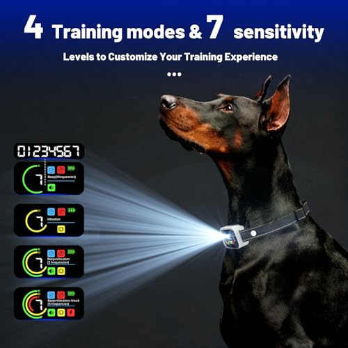 Bark Collar, Heijace 2 Pack Dog Bark Collar for Small, Medium, Large (8-120 lbs)Dogs- Smart Rechargeable Anti-Barking Training Collar with 7 Adjustable Sensitivity-Bark Shock Collar with Beep Vibratio