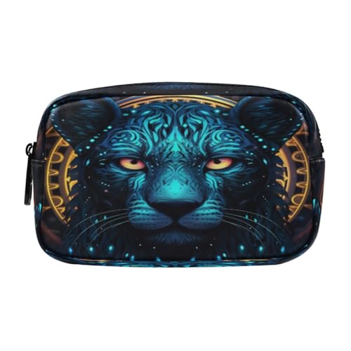 Ghepardo Chiaro Astuccio per Matite per Trucco Cosmetico per Penne per Studenti Ragazze Ragazzi fantasia blu