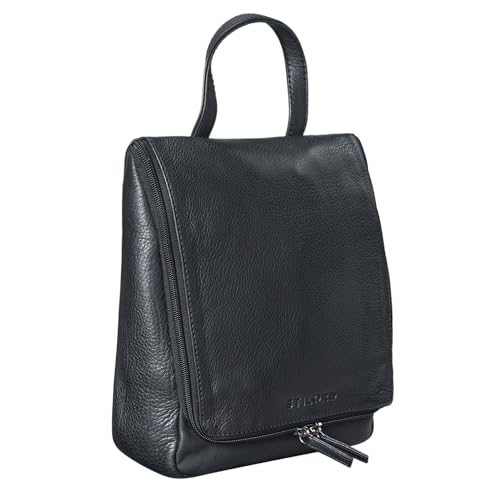 Trousse de toilette suspendre STILORD Lewi en cuir véritable vintage haut de gamme marron