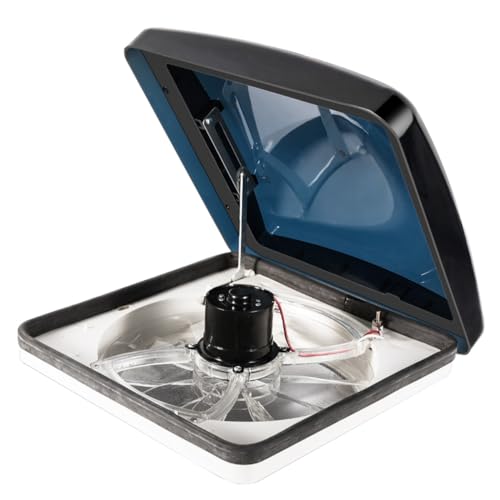 WOTZOV Ventilatore da Tetto per condizionatore d'Aria per Camper, Ventilatore da Tetto per Camper da 12 V con Luce LED, Ventilazione da Tetto per Camper da 11 Pollici