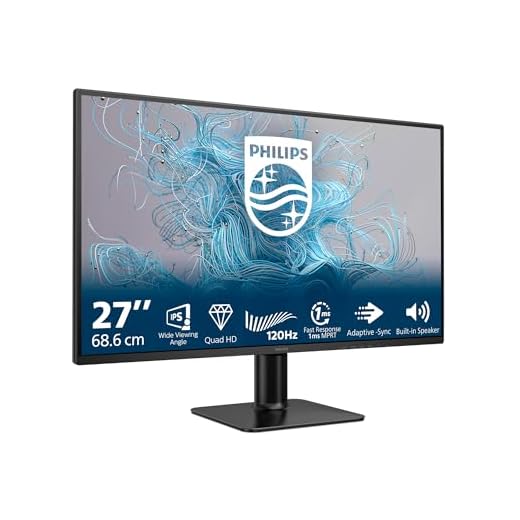 Philips 27E2N2500 27 Zoll QHD Monitor, 120Hz, IPS, 1ms MPRT Adaptive Sync HDR10 (2560x1440,HDMI 1x 2.0,DP 1x 1.4) Schwarz/Rot