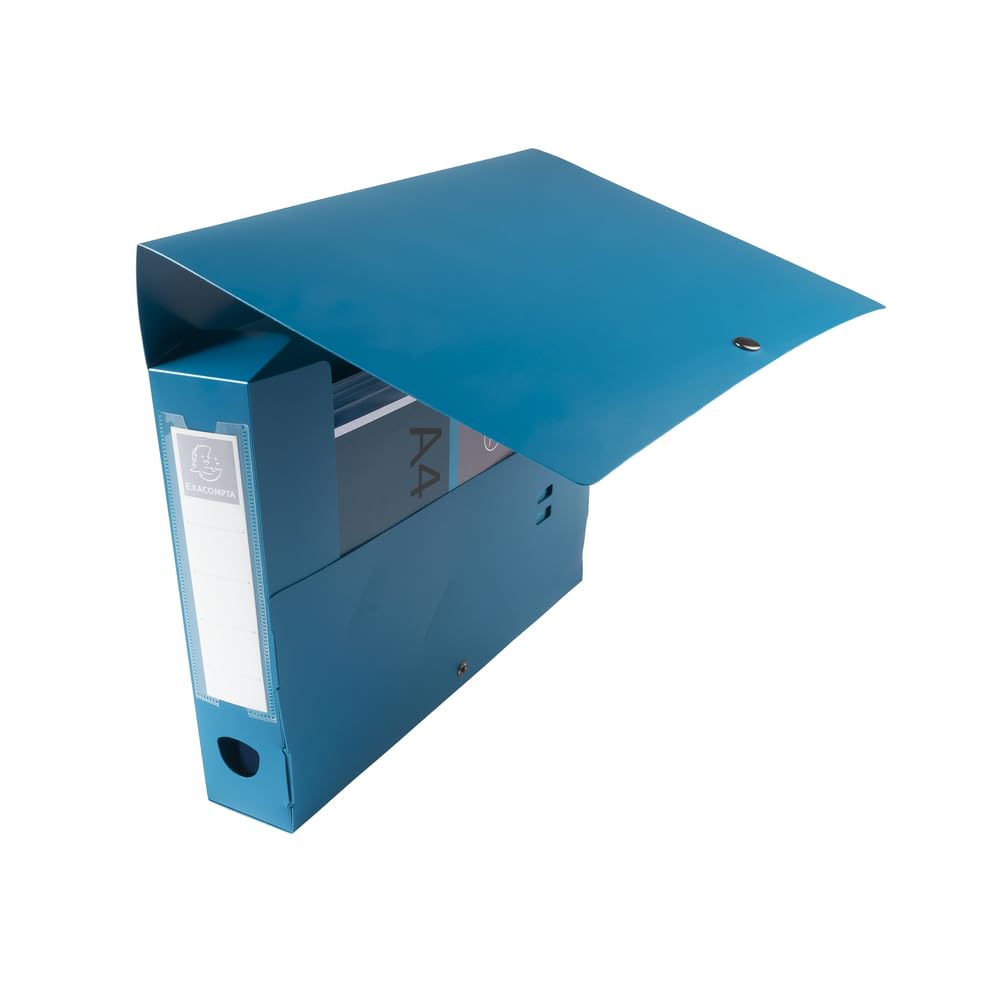Exacompta - Ref. 59633E - 10 snap-on filing boxes 60mm back opaque 7/10th polypropylene - green, Pack of 10 - Image 4