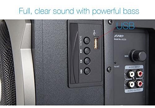 Image of F&D A521X 2.1 Channel Multimedia Speaker (Black) | Wireless Bluetooth Speakers | Subwoofer Satellite Speakers /USB /SD Card | Home Theatre | Powerful Bass | Speaker for Laptop, Pc & Mobile