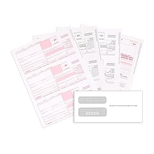 Blue Summit Supplies 1099-NEC 4 Part Tax Form Bundle 2022 with TaxRight CD-ROM (Formerly Called TFP), Includes Self-Seal…