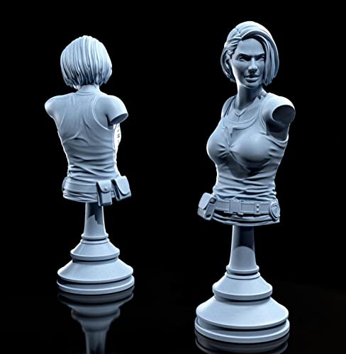 Figurine femme soldat en résine 60mm ZHANGJING RA-350N modèle miniature non assemblé - 2