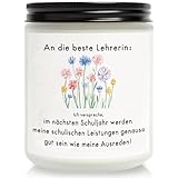 Weihnachtsgeschenke Lehrer Geschenk Erzieherin, Wichtelgeschenke für Kollegen Abschiedsgeschenk Erzieherin, Abschied Lehrerin 9OZ Kerzen Geschenke für Frauen Dankeschön Geschenk Ruhestand