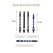 Wolftop 2BA Thread Aluminum Dart Shafts 24 Pack with Rubber O-Rings, Dart Accessories Kit for Steel Tip Darts and Soft Tip Darts